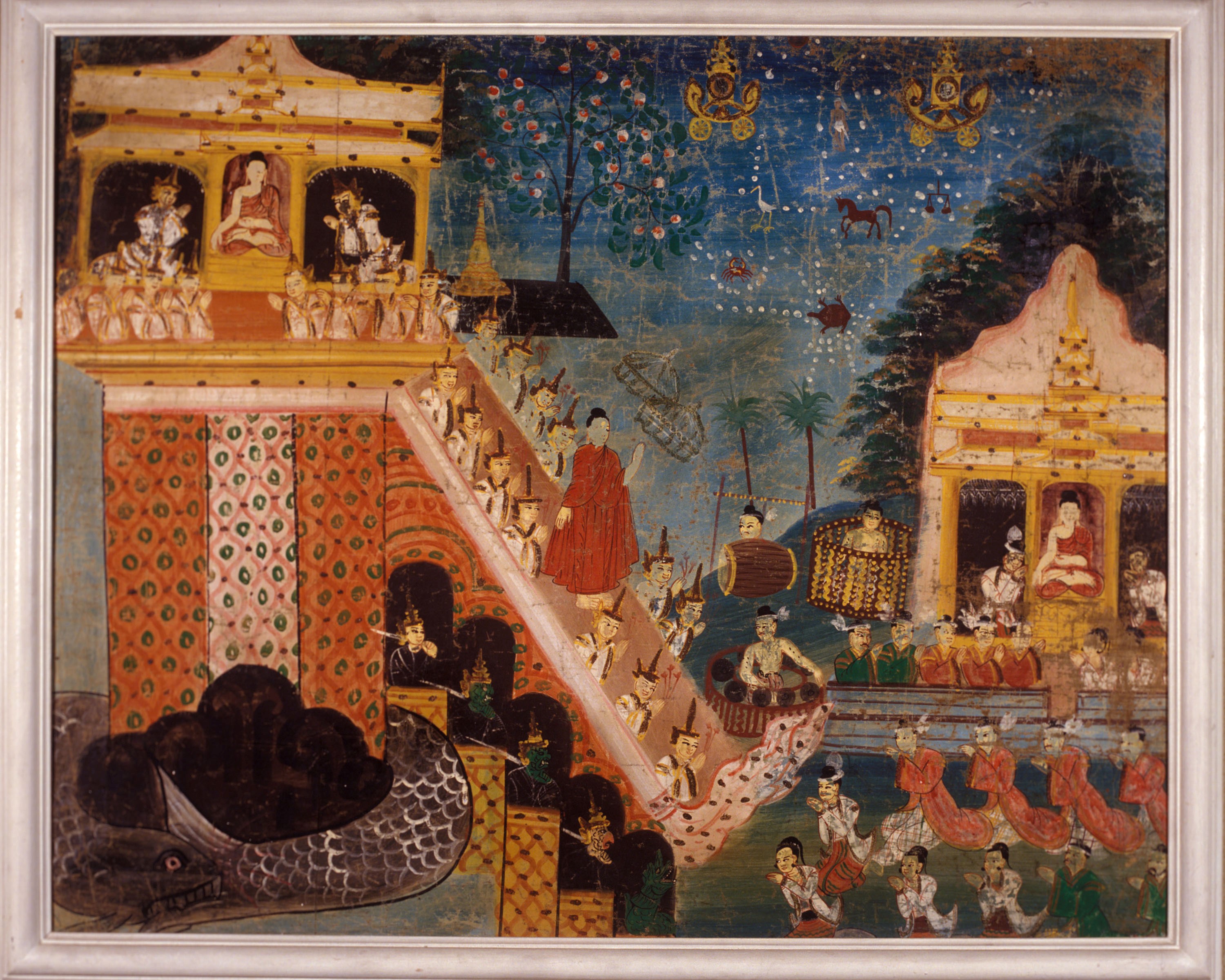 Buddhist-descent from tavatimsa